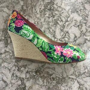 Lilly Pulitzer Floral Wedge Espadrilles